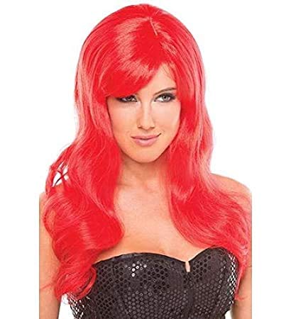 Krisah 23" Wavy Long Hair Wig Accessories Artificial Hair for Cosplay/Photo Shop Party Props/Fun Hair for Dressing (Glitzy Red) - Image 4