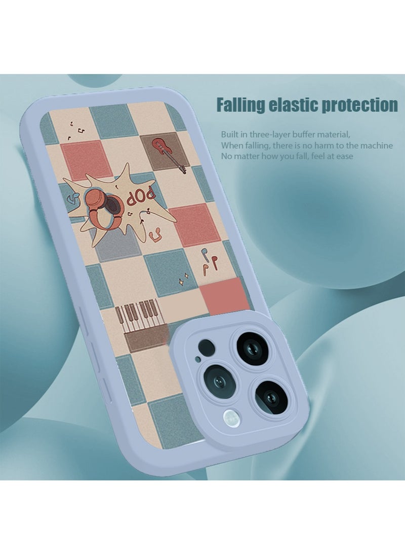 iPhone 15 Pro Cartoon Pattern Silicone Case Shockproof Protective for Women Girls, Slim Soft Silicone TPU Phone Protective Full Protection Anti-drop Camera Len Accessory Back Cover - Image 3