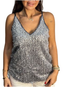 VENTIUP Shiny Details Blouse Silver  - Image 2