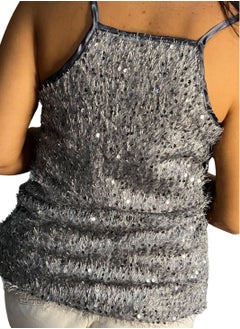 VENTIUP Shiny Details Blouse Silver  - Image 3