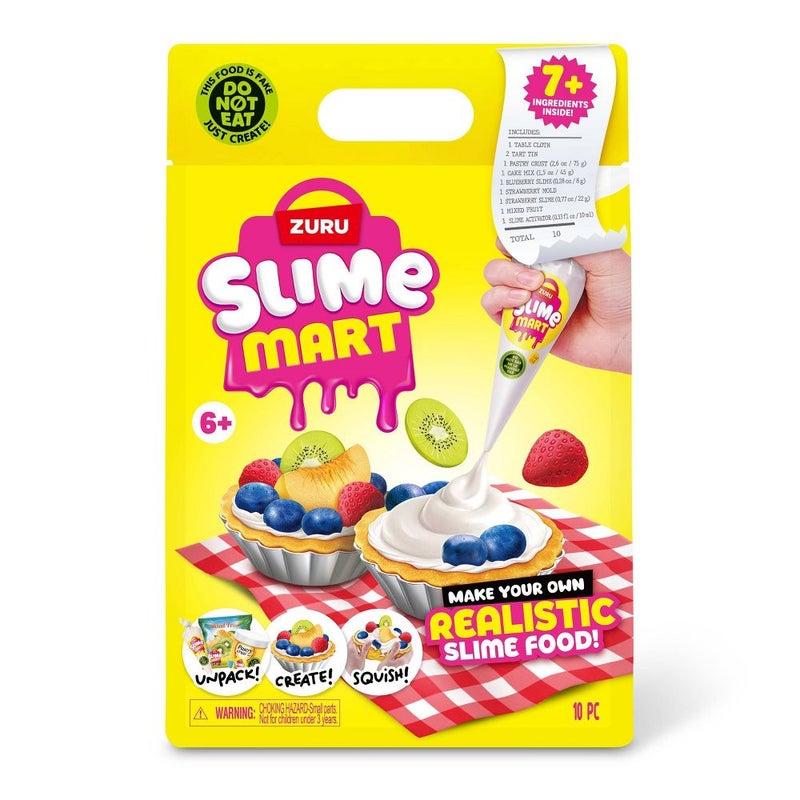 Slime Mart Series 1 Make Your Own Realistic Slime Food! Fruit Tart Bag DIY Kit (10 Pieces) - Image 1