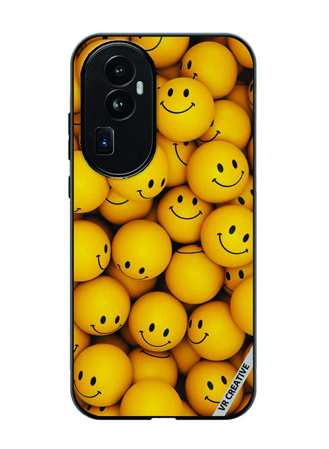 VR CREATIVE Protective Case Cover For Oppo Reno 10 Pro Plus Smiley Design Multicolour - Image 1
