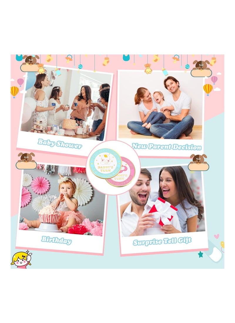 SYOSI - SYOSI New Parents Decision Coin Gifts for Mum Dad, for Newborn Baby Gifts, Flip Coin with Funny Parent Decision Turn Coin for Baby Birthday Anniversary Couples Decision Making - Image 1