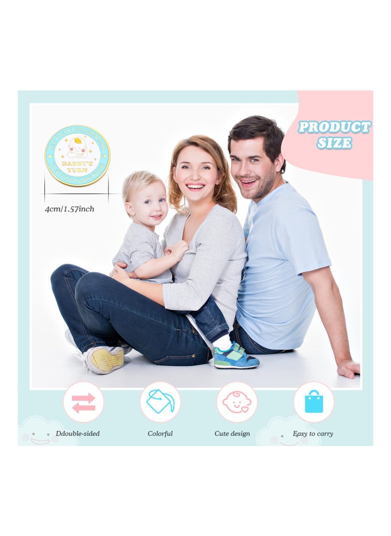 SYOSI - SYOSI New Parents Decision Coin Gifts for Mum Dad, for Newborn Baby Gifts, Flip Coin with Funny Parent Decision Turn Coin for Baby Birthday Anniversary Couples Decision Making - Image 1