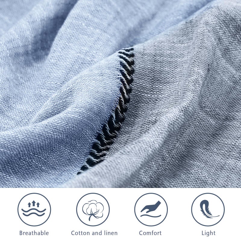GERINLY Color Block Fall Scarf for Men Long Neck Wraps Shawl Urbanstyle Scarf Gift for Men Thin Scarves Bufandas Para Hombres (Navy Blue Black) - Image 5