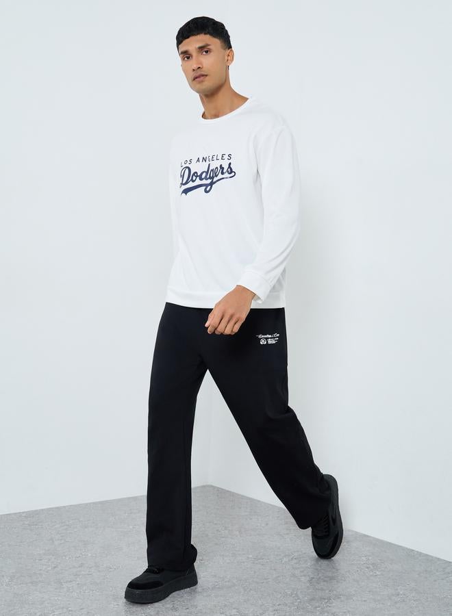 Take Two Men White Graphic Dodgers Pullover Sweatshirt - Image 2