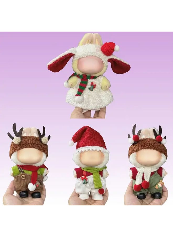 Bunny Deer Doll Costume Set with Expressive Eyes Soft Faux Fur Plush Fabric LBB 3 - Image 1