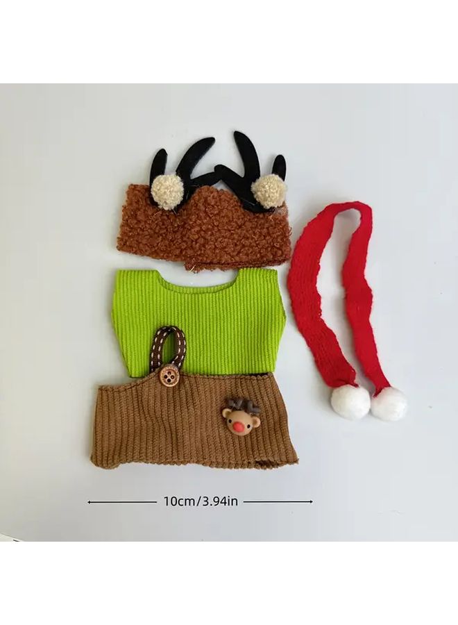 Bunny Deer Doll Costume Set with Expressive Eyes Soft Faux Fur Plush Fabric LBB 3 - Image 2