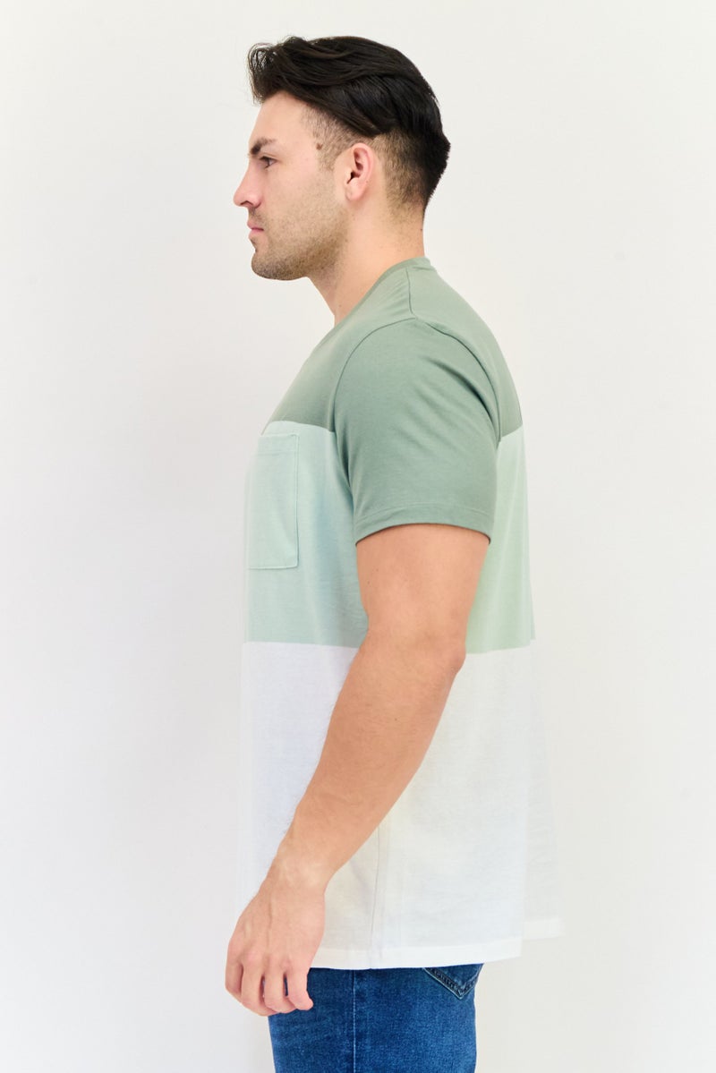 Celio Men Crew Neck Short Sleeve Colorblock T-Shirt, Multicolor - Image 4