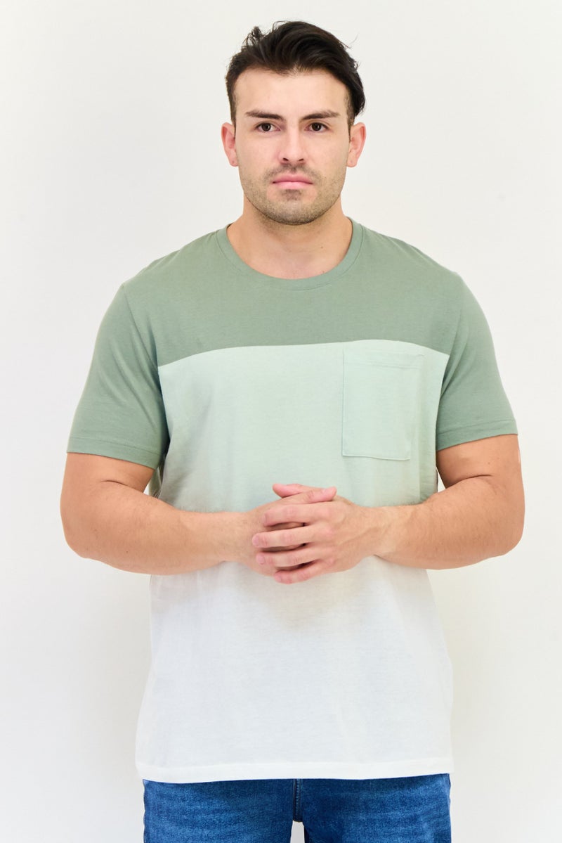 Celio Men Crew Neck Short Sleeve Colorblock T-Shirt, Multicolor - Image 1