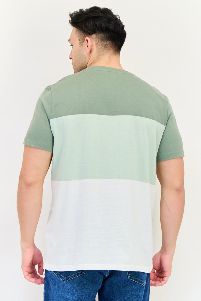 Celio Men Crew Neck Short Sleeve Colorblock T-Shirt, Multicolor - Image 3