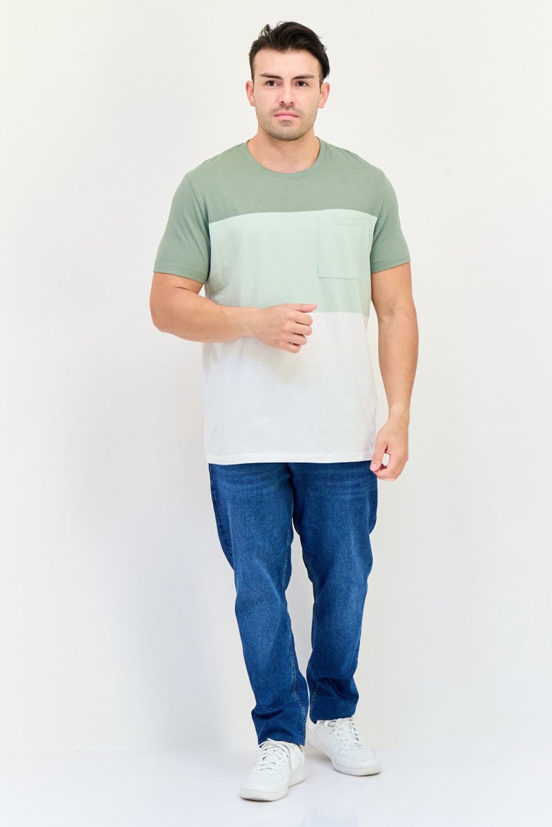 Celio Men Crew Neck Short Sleeve Colorblock T-Shirt, Multicolor - Image 2