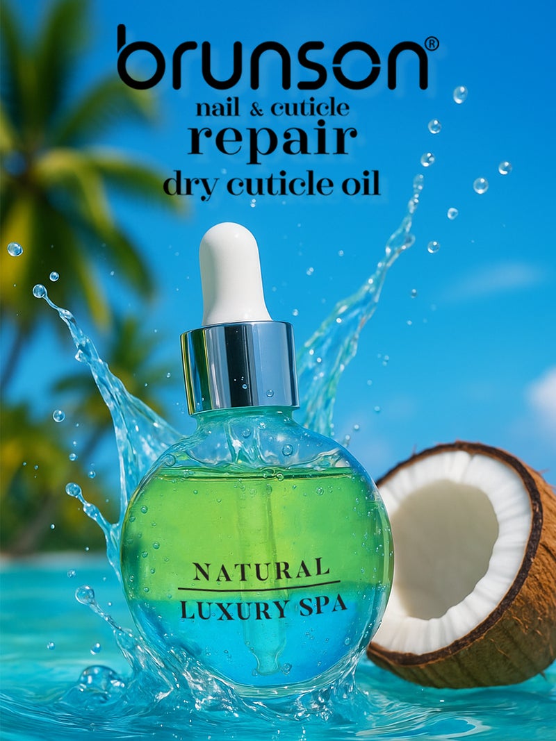 Brunson Nail and Cuticle Repair Oil 30ml Double Layer Hydrating and Nourishing Cuticle Oil with Vitamin E Salon Quality Cuticle Oil for Dry Brittle Nails and Nail Growth Quick Absorbing and Non Greasy - Image 4