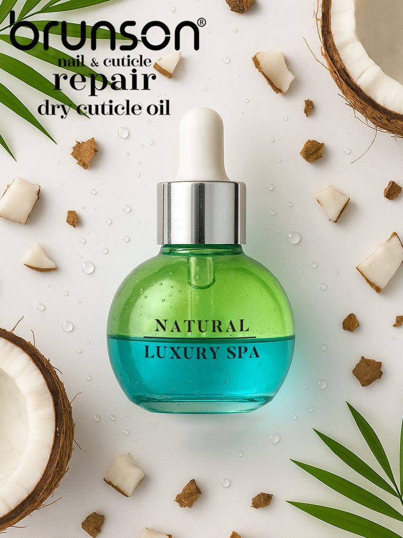 Brunson Nail and Cuticle Repair Oil 30ml Double Layer Hydrating and Nourishing Cuticle Oil with Vitamin E Salon Quality Cuticle Oil for Dry Brittle Nails and Nail Growth Quick Absorbing and Non Greasy - Image 2