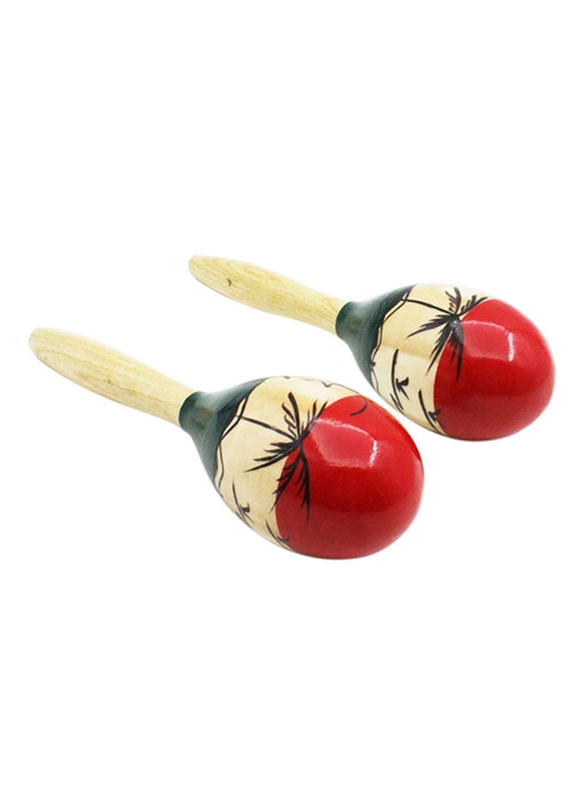 NIBEMINENT Pair Of Wooden Large Maracas Rumba Shakers Rattles Sand Hammer Percussion Instrument - Image 3