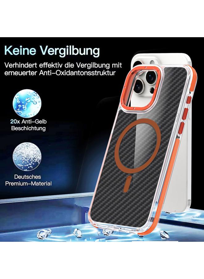 S-TOP Case For iPhone 12 Magsafe Dual-Color Carbon Fiber Phone Case - Image 2