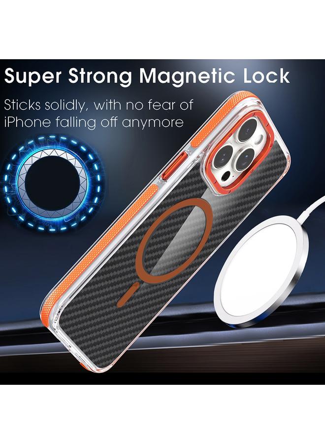 S-TOP Case For iPhone 12 Magsafe Dual-Color Carbon Fiber Phone Case - Image 3