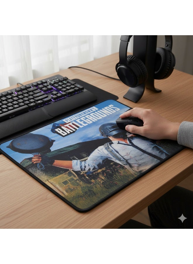 لوحة ماوس ألعاب PUBG Battlegrounds مقاس 30*25 سم - قاعدة مطاطية غير قابلة للانزلاق، حصيرة مكتب محمولة متينة بتصميم Battle Royale للمكتب والدراسة وملحقات ألعاب الكمبيوتر - Image 3