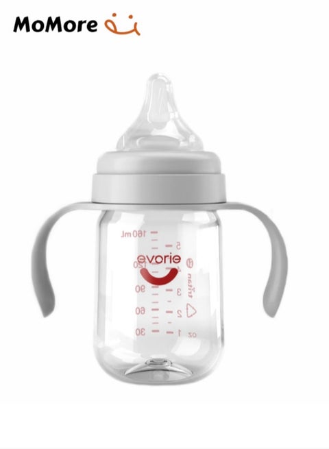 Anti-Colic Tritan Wide Neck Baby Feeding Bottle With Handle, 160ML, 6 Months +
