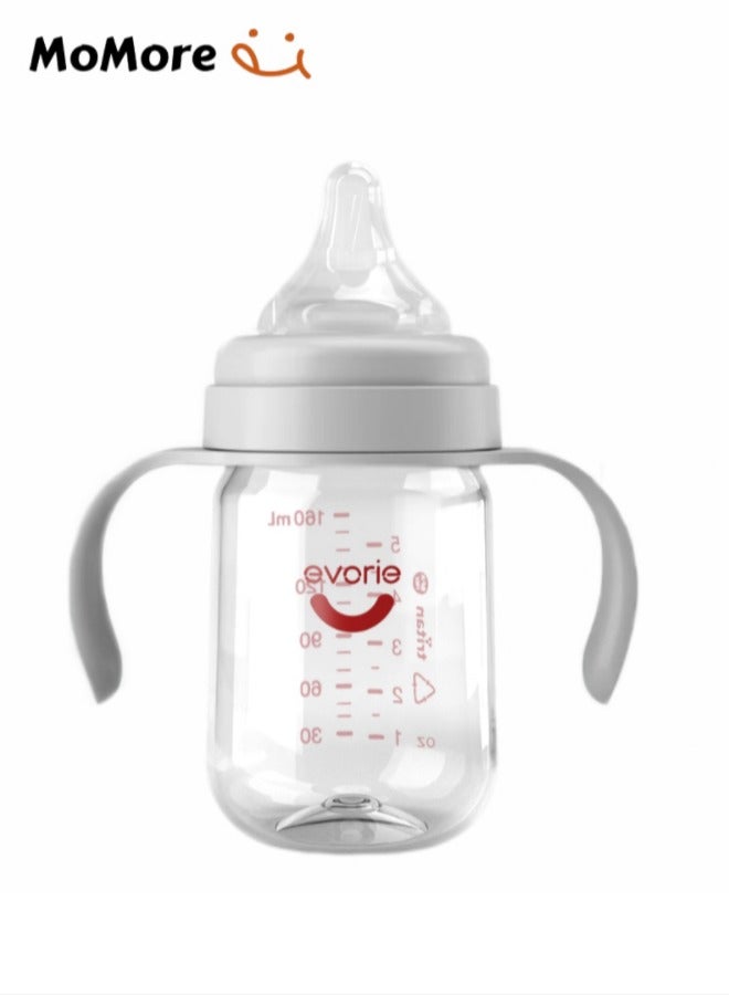 Anti-Colic Tritan Wide Neck Baby Feeding Bottle With Handle, 160ML, 6 Months +