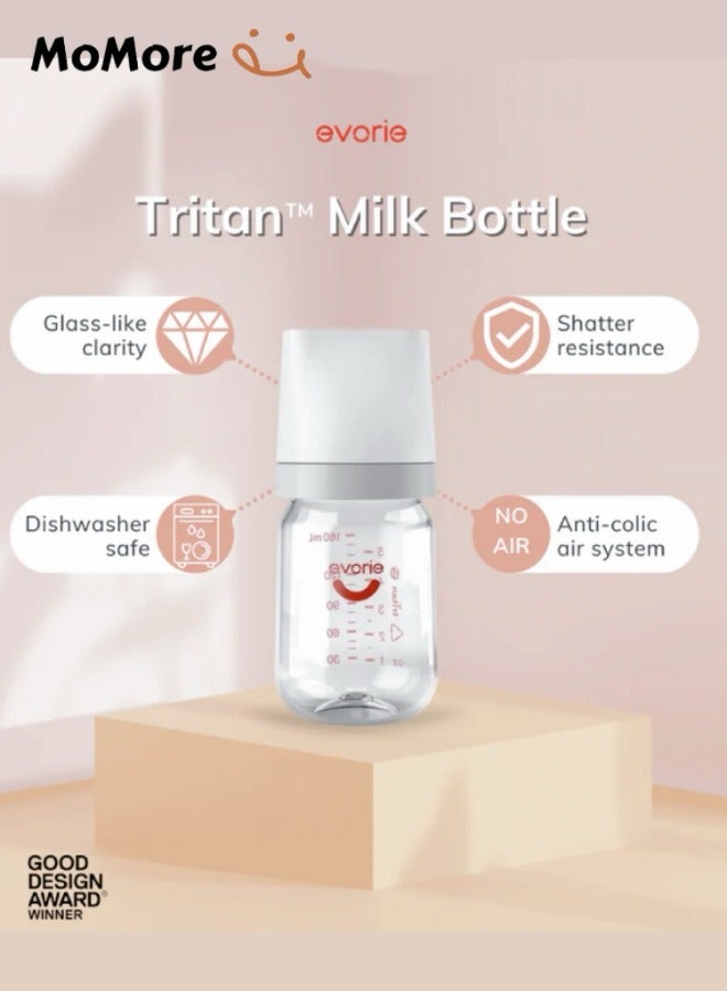 Anti-Colic Tritan Wide Neck Baby Feeding Bottle With Handle, 160ML, 6 Months +