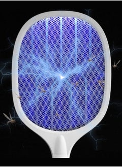 GECKO 2 In 1 Electric Fly Swatter Mosquito Killer Bat Mosquitoes Lamp Racket Pest Killer USB Rechargeable Bug Zapper With Grid 3-Layer Mesh Insect Killer Electric Fly Trap For Home And Outdoor Pest Control  - Image 3
