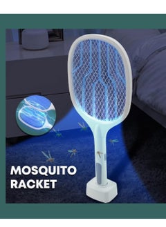 GECKO 2 In 1 Electric Fly Swatter Mosquito Killer Bat Mosquitoes Lamp Racket Pest Killer USB Rechargeable Bug Zapper With Grid 3-Layer Mesh Insect Killer Electric Fly Trap For Home And Outdoor Pest Control  - Image 4