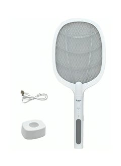 GECKO 2 In 1 Electric Fly Swatter Mosquito Killer Bat Mosquitoes Lamp Racket Pest Killer USB Rechargeable Bug Zapper With Grid 3-Layer Mesh Insect Killer Electric Fly Trap For Home And Outdoor Pest Control  - Image 1