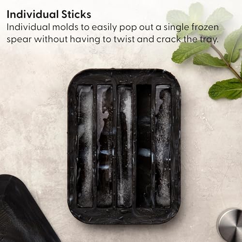WP W&P Peak Silicone Water Bottle Ice Tray w/ Protective Lid | Charcoal| Easy to Remove Ice | Food Grade Premium Silicone | Dishwasher Safe, BPA Free - Image 5