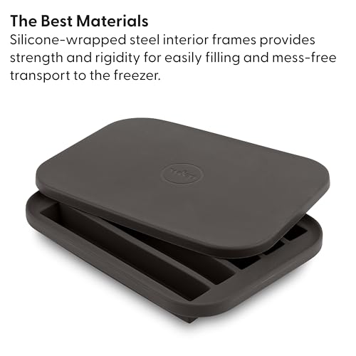 WP W&P Peak Silicone Water Bottle Ice Tray w/ Protective Lid | Charcoal| Easy to Remove Ice | Food Grade Premium Silicone | Dishwasher Safe, BPA Free - Image 4