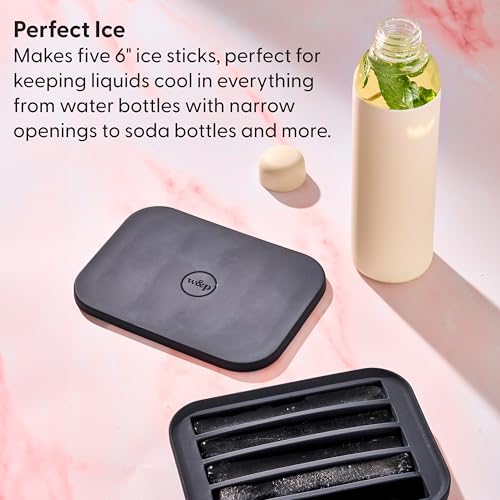 WP W&P Peak Silicone Water Bottle Ice Tray w/ Protective Lid | Charcoal| Easy to Remove Ice | Food Grade Premium Silicone | Dishwasher Safe, BPA Free - Image 3