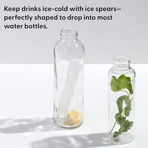 WP W&P Peak Silicone Water Bottle Ice Tray w/ Protective Lid | Charcoal| Easy to Remove Ice | Food Grade Premium Silicone | Dishwasher Safe, BPA Free - Image 2