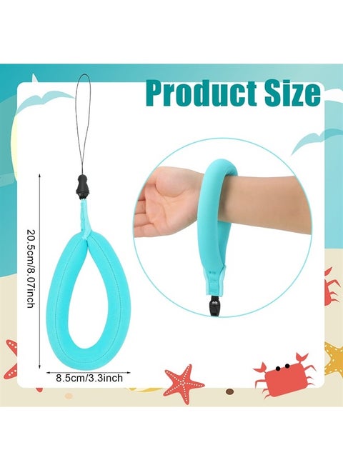6 Pcs Floating Wrist Strap Waterproof Camera Phone Float Lanyard Foam Floating Band for Camera, Cell Phone, Waterproof Bag, 6 Colors