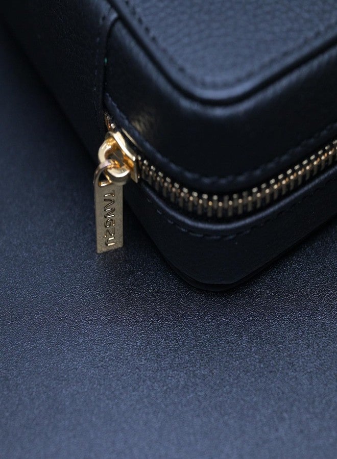 Linsoul TANGZU Leather Earphone Case, Water-Resistant Portable Earbuds Carrying Case, Dustproof Storage Bag for IEMs, Audio Accessories, Eartips and Cables - Image 2