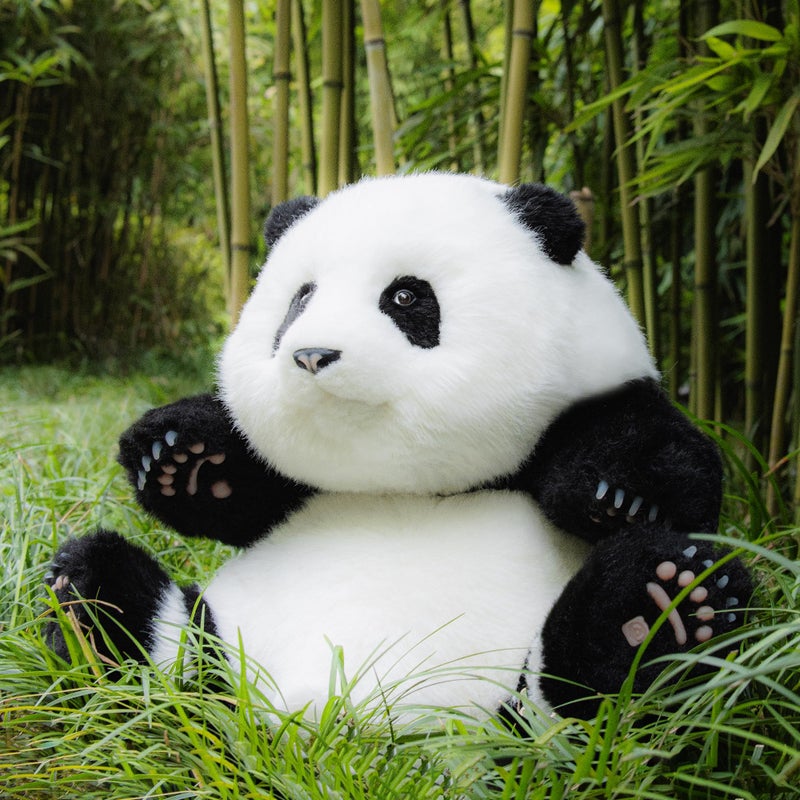Chongker Weighted Panda Stuffed Animals Panda Plush for Companion HeHua Handmade Realistic Giant Big Plush 46LBS 165 Lifelike Animals - Image 2