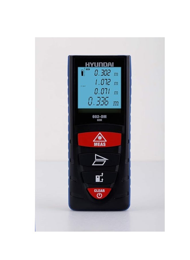 HYUNDAI HY 602 Laser Distance Meter - 60m Measurement Range, Length, Area & Indirect Calculation, Continuous Measurement, Reliable Laser Technology, Battery-Saving Auto Power-Off  - Image 5