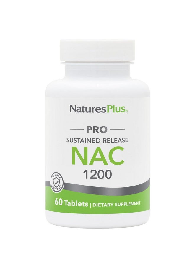 ناتشرز بلاس Natures Plus PRO NAC 1200 mg - 60 قرصًا - ضروري لتجديد الجلوتاثيون - غير معدّل وراثيًا، نباتي وخالي من الجلوتين - 30 وجبة  - Image 1