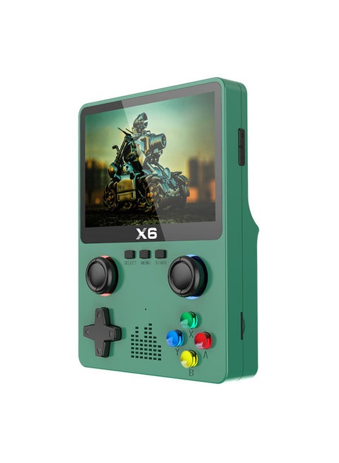 R36S Game Console HD PSP Handheld Game Console Dual Rocker GBA Arcade Simulator King Of Fighters Cross-border-Product Color:Arcade Game Console-Model:[green 32g] X6 Palm Arcade Game Console Single Play