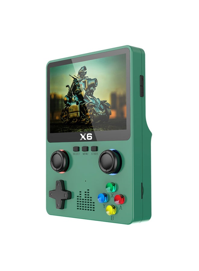 R36S Game Console HD PSP Handheld Game Console Dual Rocker GBA Arcade Simulator King Of Fighters Cross-border-Product Color:Arcade Game Console-Model:[green 32g] X6 Palm Arcade Game Console Single Play
