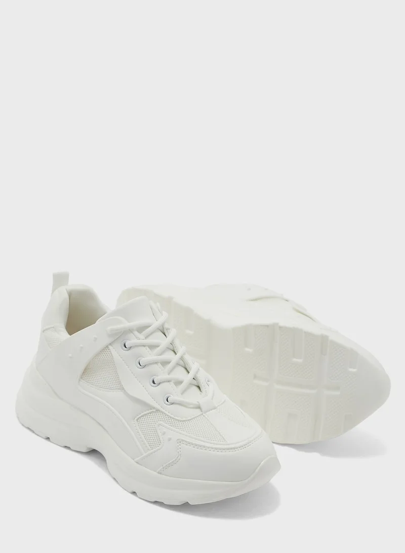 Ginger Tonal Chunky Pearl Detail Sneaker