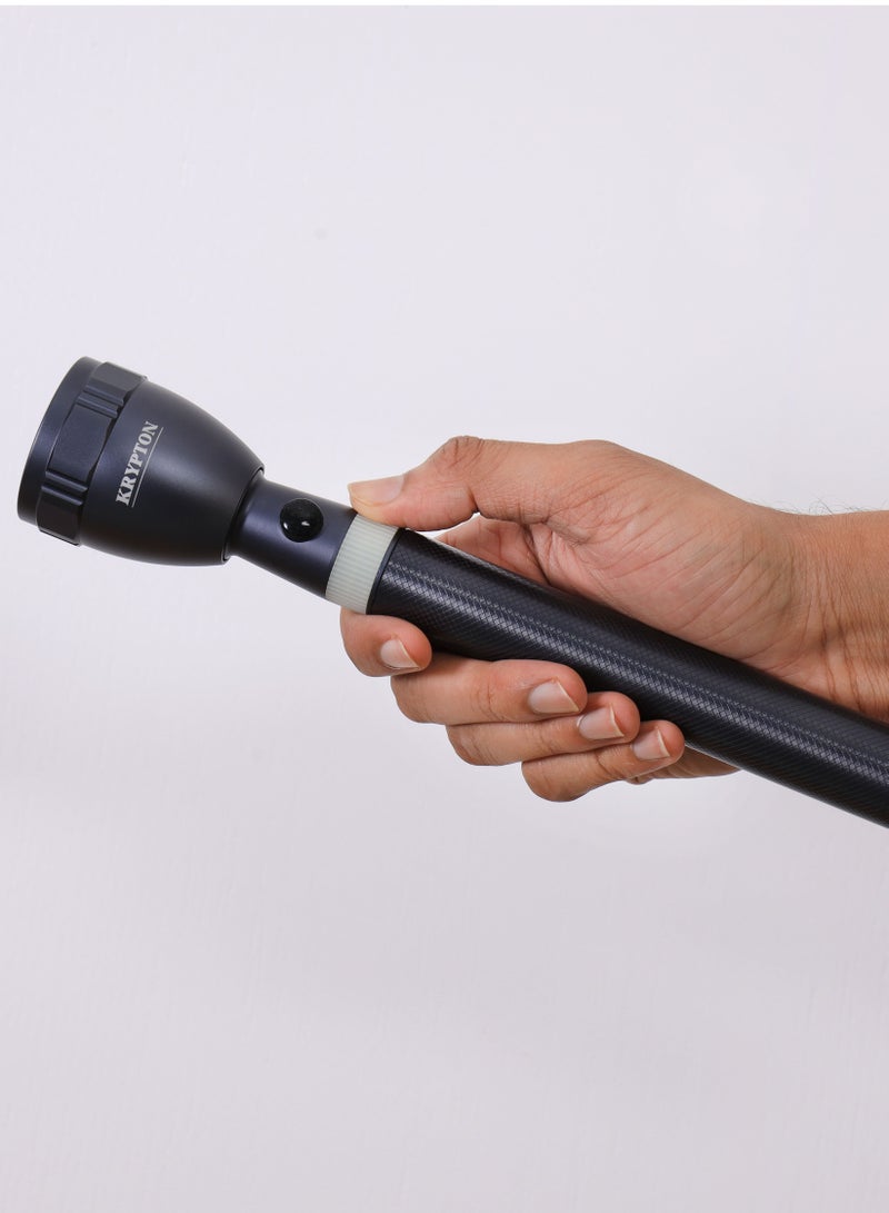 كريبتون 3 قطعة مصباح فلاش LED قابل لإعادة الشحن - تصميم محمول بهيكل ألومنيوم يعمل لمدة 4 ساعات | T6 Led بتقنية Triple Booster | مثالي للاستخدام الداخلي والخارجي - Image 2