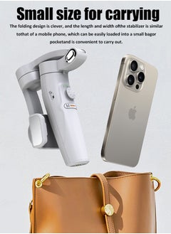 Generic 3-Axis Gimbal Stabilizer for Smartphone,  Face Tracking Focus Wheel Foldable iPhone Gimbal for iPhone/Android Phone Gimbal Vlog  - Image 5