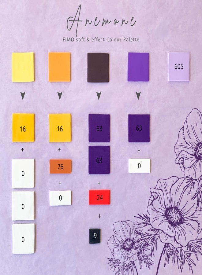 FIMO Soft & Effect Polymer Oven Modelling Clay - 57g - Set of 8 - The Anemone Collection - Image 3