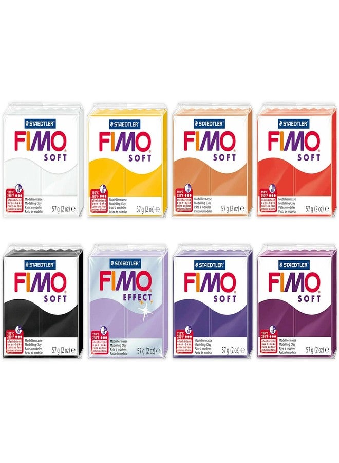 FIMO Soft & Effect Polymer Oven Modelling Clay - 57g - Set of 8 - The Anemone Collection - Image 1