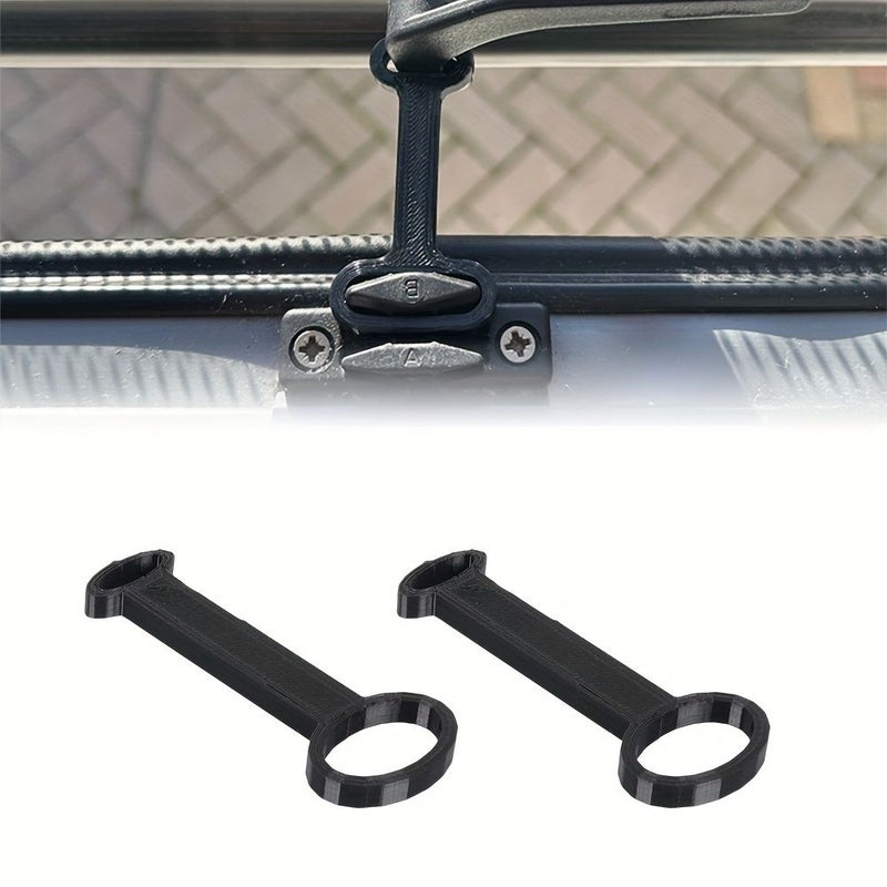 Gray A 2PCS Heavy Duty RV Window Safety Locks for Reliable Ventilation Security - Image 5