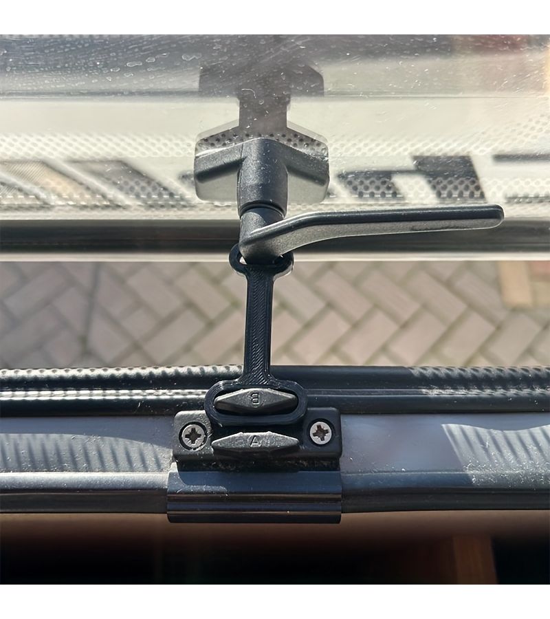 Gray A 2PCS Heavy Duty RV Window Safety Locks for Reliable Ventilation Security - Image 2