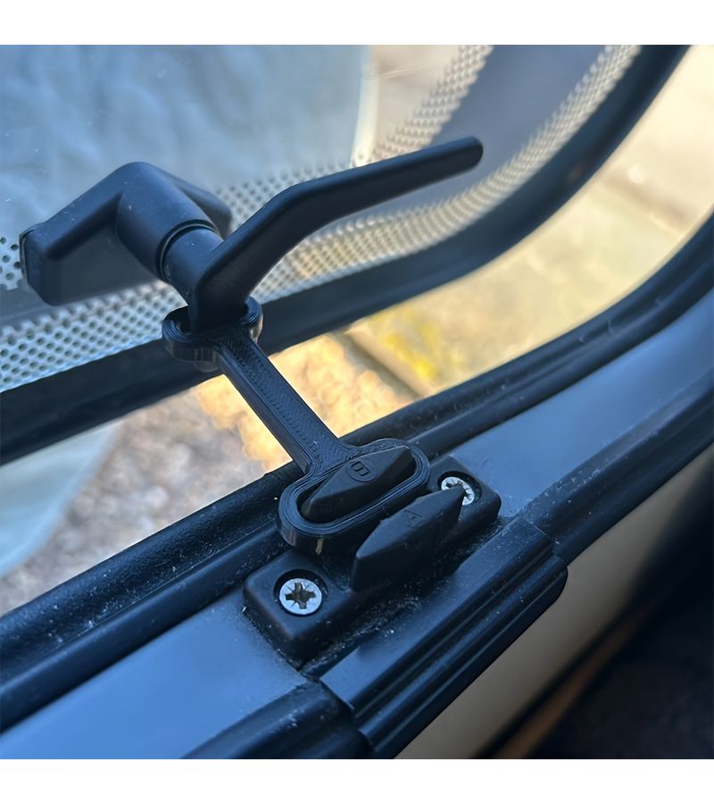 Gray A 2PCS Heavy Duty RV Window Safety Locks for Reliable Ventilation Security - Image 1