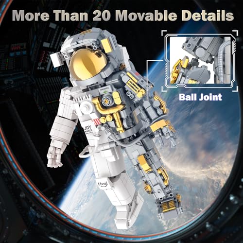 JMBricklayer Space Astronaut Building Block Sets for Adults 1008 PCS Spaceman Toys with Display Stand STEM Science Toy 70131 Home or Office Decor Cool Collectible Gifts for Kids 814 Boys Girls - Image 5