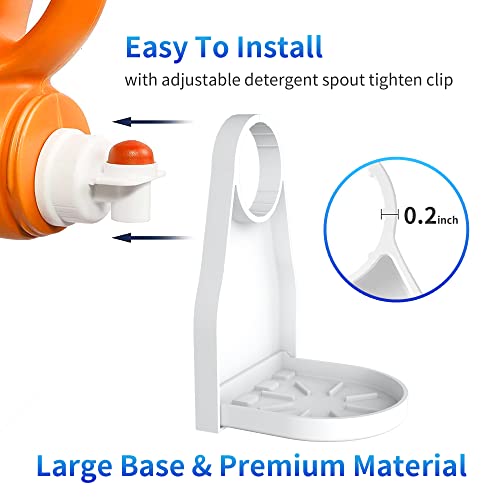 sootozy (2 Pack) Laundry Detergent Cup Holder Drip Catcher Organizer Clip Tight on Laundry Bottle Spouts, No More Leaks or Mess with Detergent and Fabric Softener in Laundry Room - Image 3