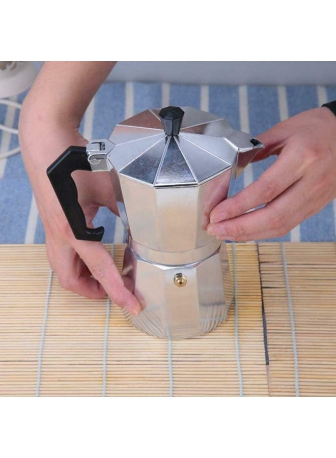 ماكينة تحضير قهوة إسبريسو من الألومنيوم، فضية اللون، سعة 100 مل - Image 5